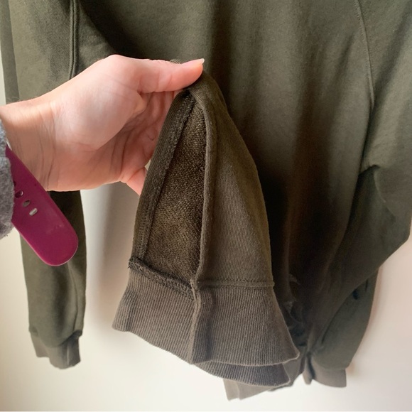 Buddy Love dark olive green distressed crewneck sweatshirt - Picture 6 of 6